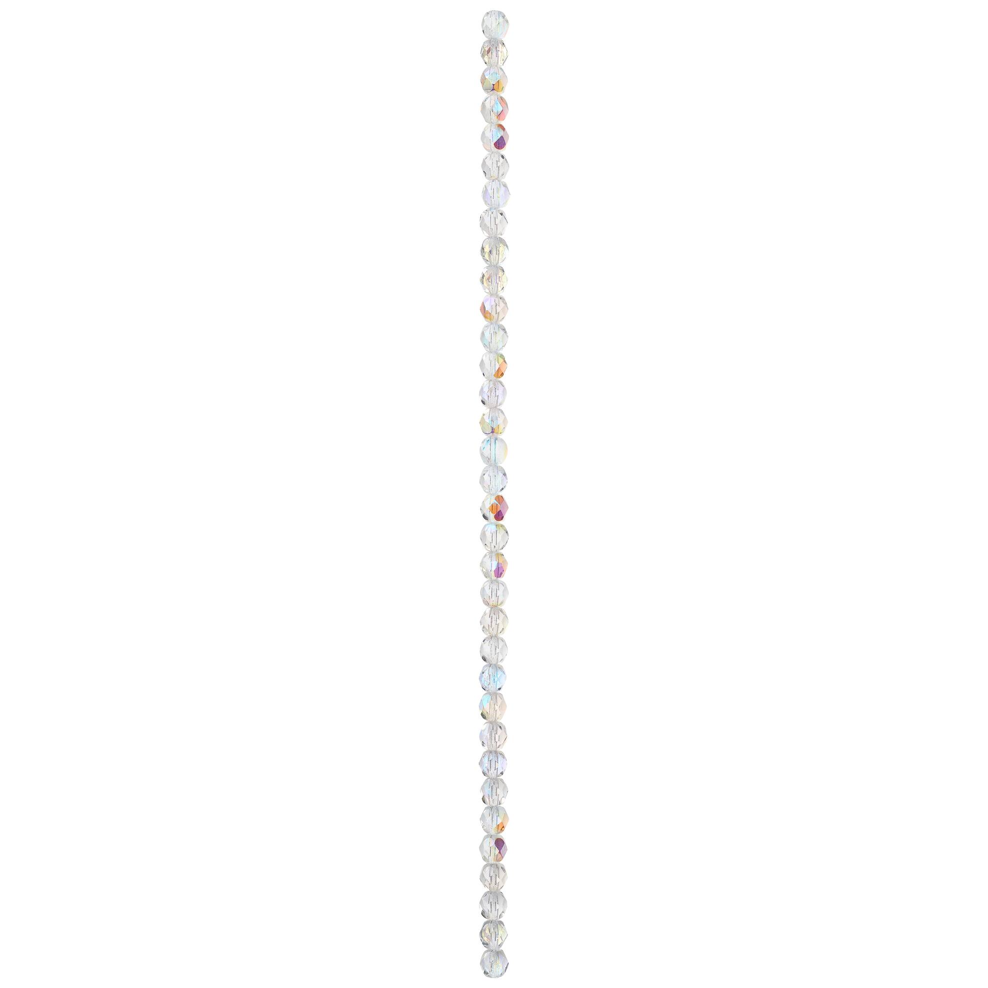 9 Pack: Aurora Borealis Czech Crystal Glass Faceted Round Beads, 6mm by Bead Landing™